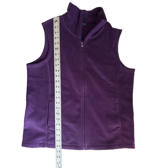Lands End Womens Purple Full-Zip Fleece Vest M 10-12 - Picture 7 of 7